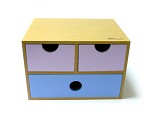 3 Drawer Wooden Storage Box