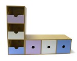 L Style Wooden Storage Box